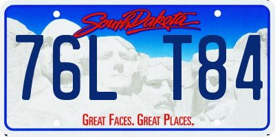 SD license plate 76LT84