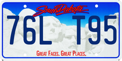 SD license plate 76LT95