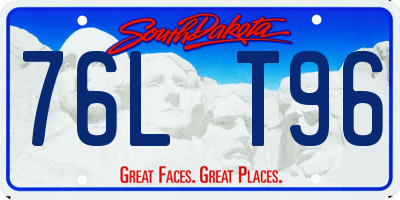 SD license plate 76LT96