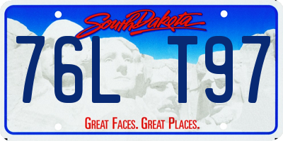 SD license plate 76LT97