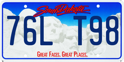 SD license plate 76LT98