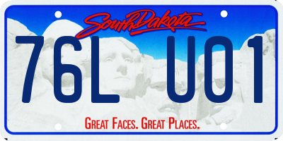 SD license plate 76LU01