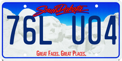 SD license plate 76LU04