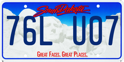 SD license plate 76LU07
