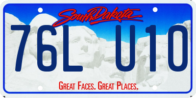 SD license plate 76LU10