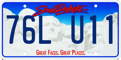 SD license plate 76LU11