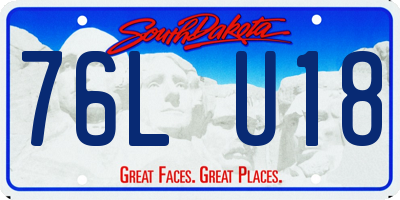 SD license plate 76LU18