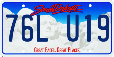 SD license plate 76LU19