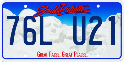 SD license plate 76LU21