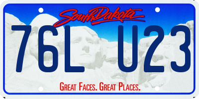 SD license plate 76LU23