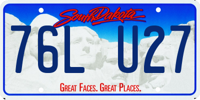 SD license plate 76LU27