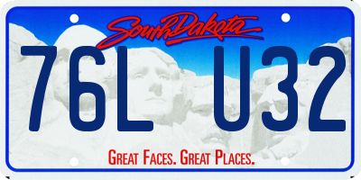 SD license plate 76LU32