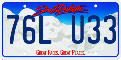 SD license plate 76LU33
