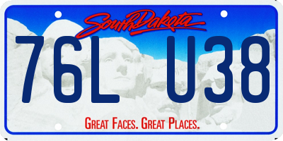 SD license plate 76LU38