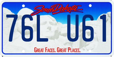 SD license plate 76LU61