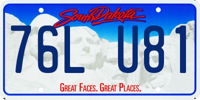 SD license plate 76LU81