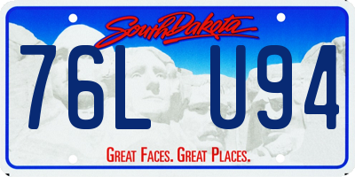 SD license plate 76LU94