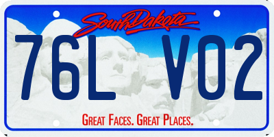 SD license plate 76LV02