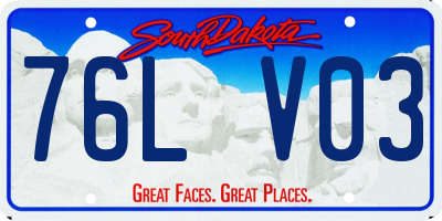 SD license plate 76LV03