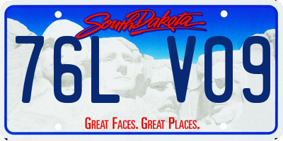 SD license plate 76LV09