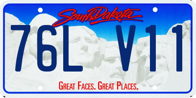 SD license plate 76LV11