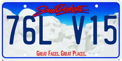 SD license plate 76LV15