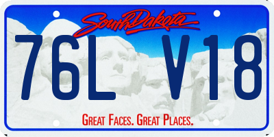 SD license plate 76LV18