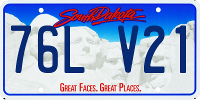 SD license plate 76LV21