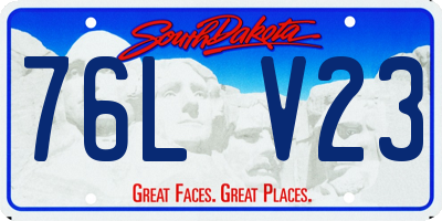SD license plate 76LV23