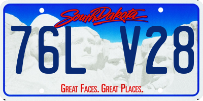 SD license plate 76LV28