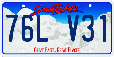 SD license plate 76LV31