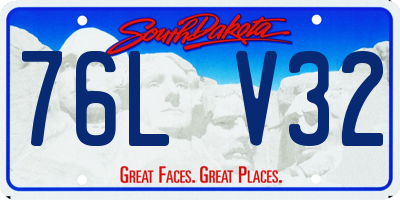 SD license plate 76LV32