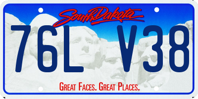 SD license plate 76LV38