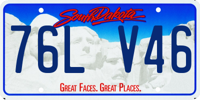 SD license plate 76LV46