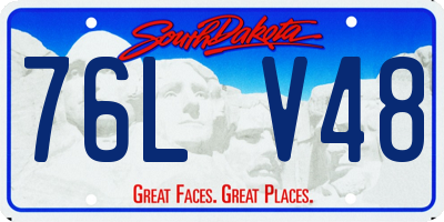 SD license plate 76LV48