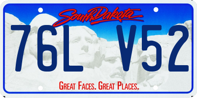 SD license plate 76LV52