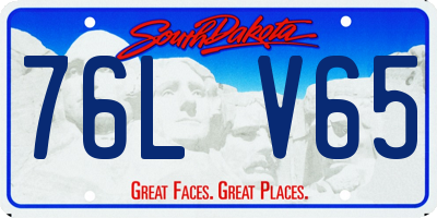 SD license plate 76LV65