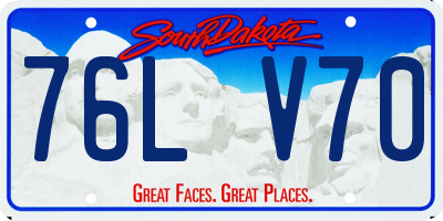 SD license plate 76LV70