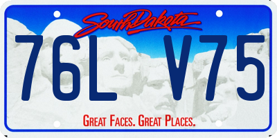 SD license plate 76LV75