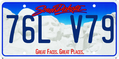 SD license plate 76LV79