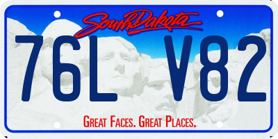 SD license plate 76LV82
