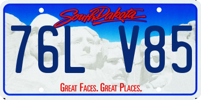 SD license plate 76LV85