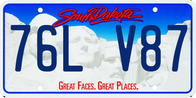 SD license plate 76LV87