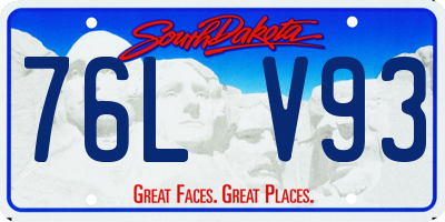 SD license plate 76LV93