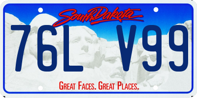 SD license plate 76LV99