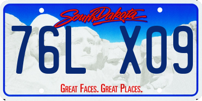 SD license plate 76LX09