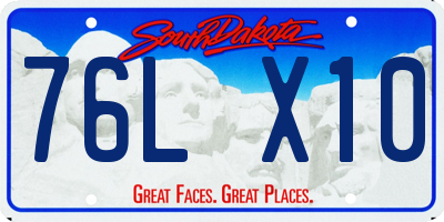 SD license plate 76LX10