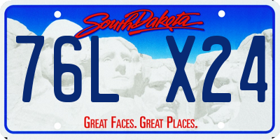 SD license plate 76LX24