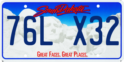 SD license plate 76LX32