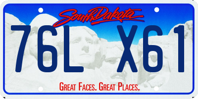 SD license plate 76LX61